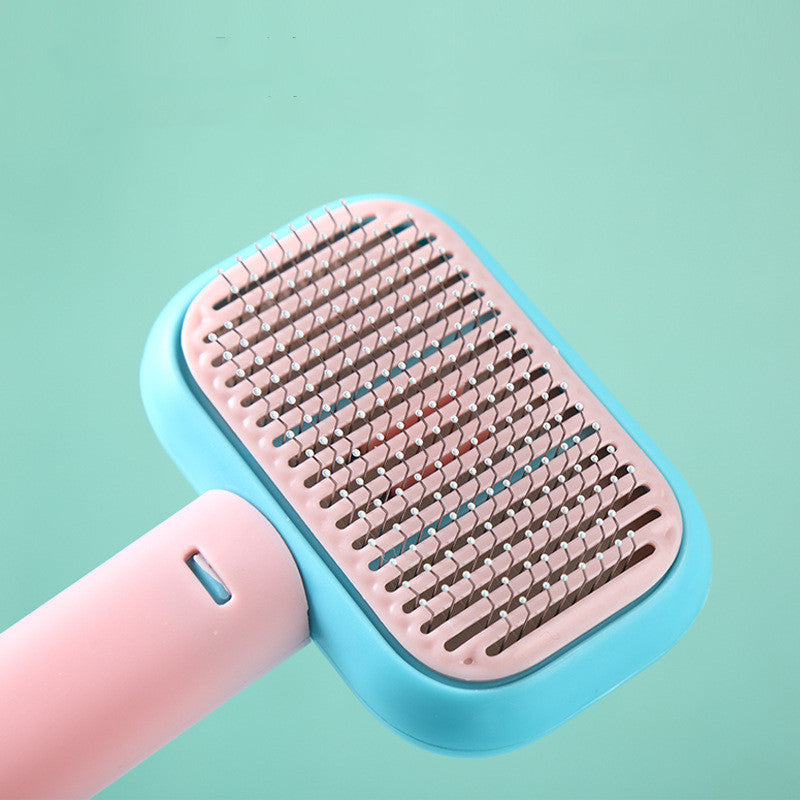 Brosse à poils pour animaux de compagnie, peigne de massage pour poils de chien et chat, brosse à nœud ouvert, outil de nettoyage et de toilettage, peigne en acier inoxydable