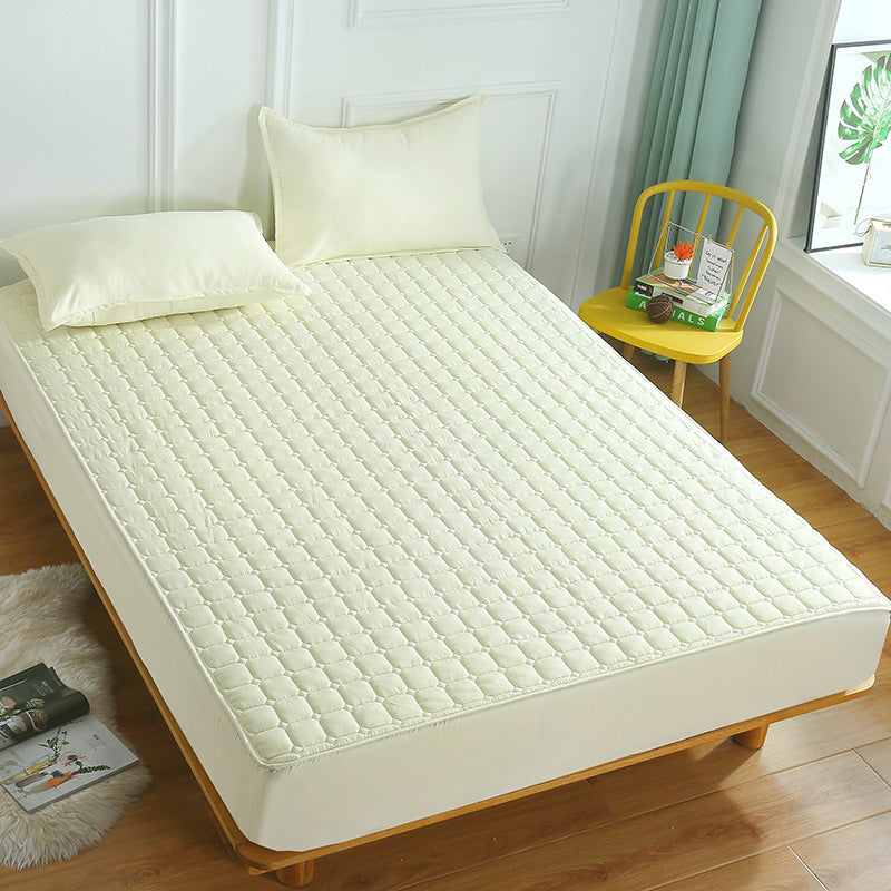 Thickened Quilted Fitted Sheet Single Piece Bedspread Protector