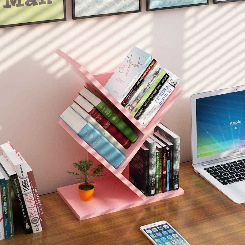 Simple shelf for desktop tree bookshelf