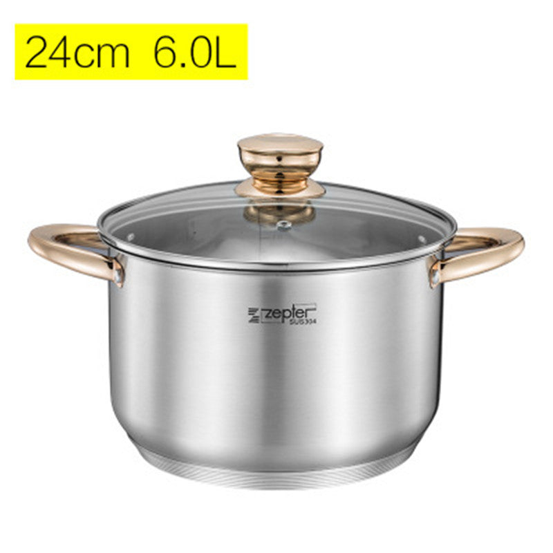 Thickened Double Bottom 304 Stainless Steel sSmall Soup Pot