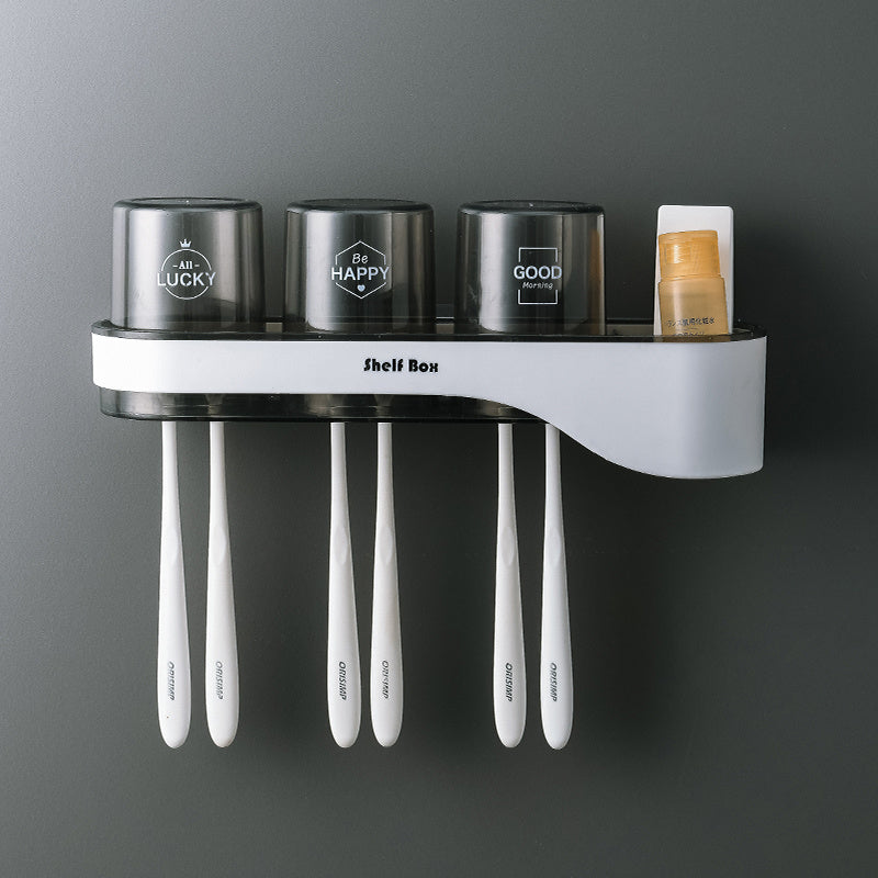 Toothbrush rack free perforation gargle wall-mounted cup