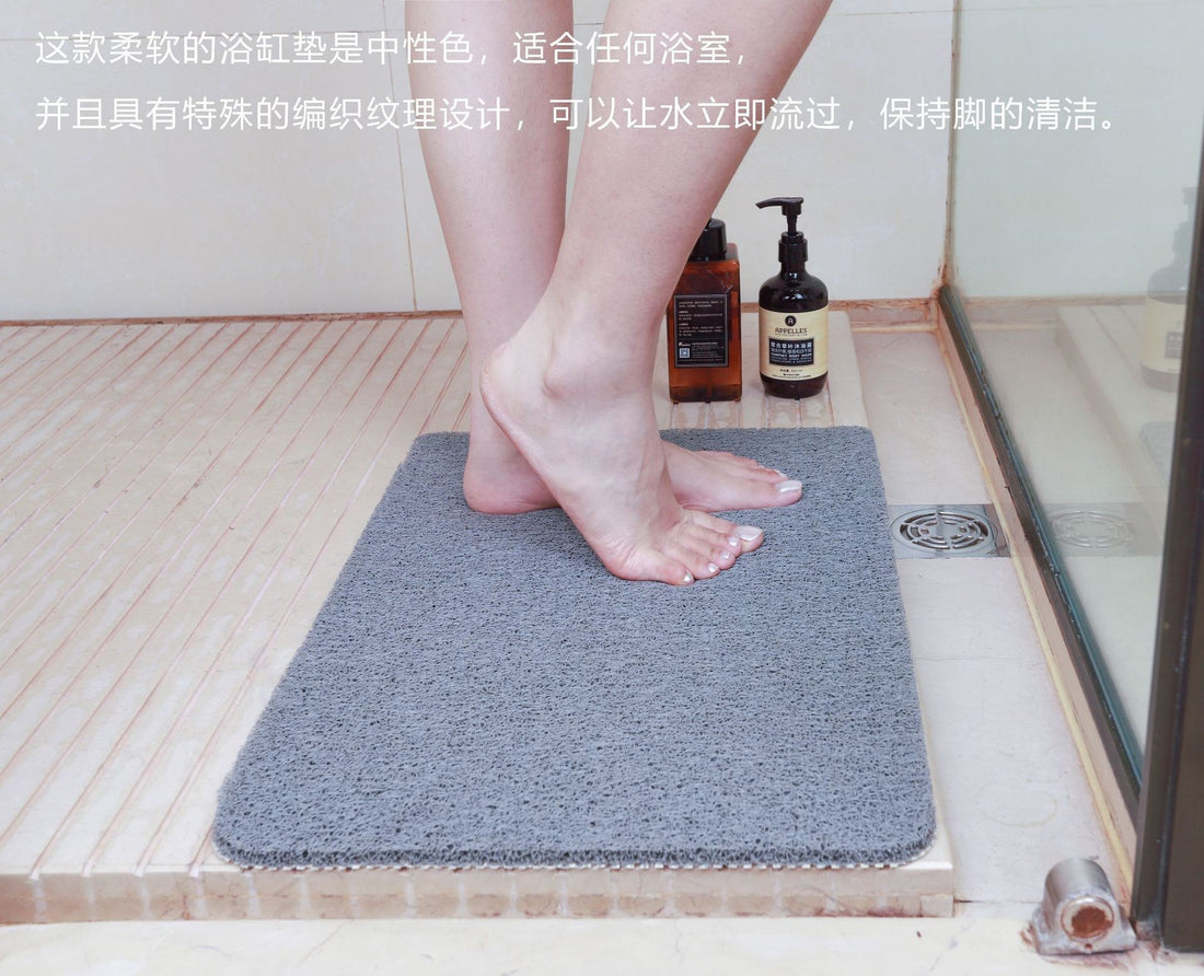 Bathroom Non-slip Mat Wire Ring Toilet Waterproof Floor Mat Shower Room Bath Foot Mat Bathroom Foot Rub Mat