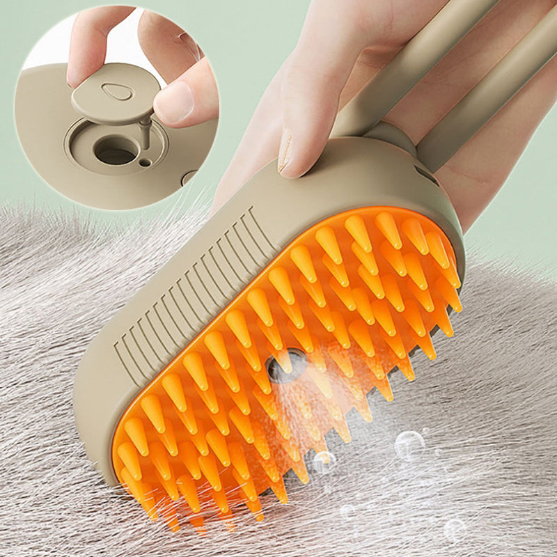 Brosse à vapeur pour chat Brosse à vapeur pour chien 3 en 1 Brosse à poils de chat à pulvérisation électrique pour massage Peigne de toilettage pour animaux Peignes d'épilation Produits pour animaux de compagnie