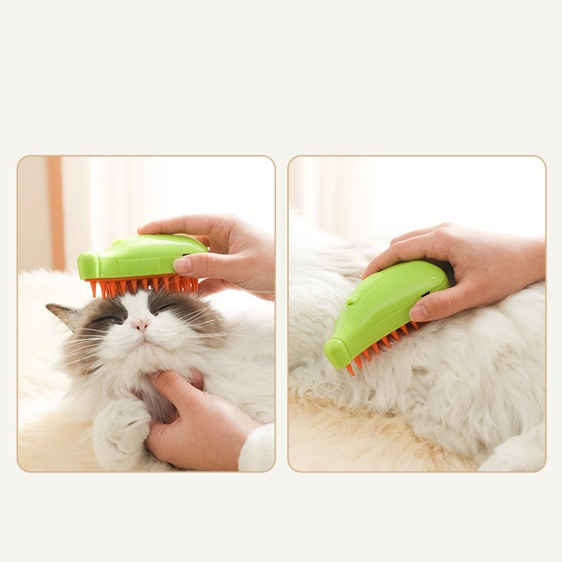 Brosse à vapeur 3 en 1 pour animaux de compagnie, nettoyage pour chat et chien, spray vapeur, massage, peigne de beauté, épilation, fournitures de toilettage, accessoires pour animaux de compagnie