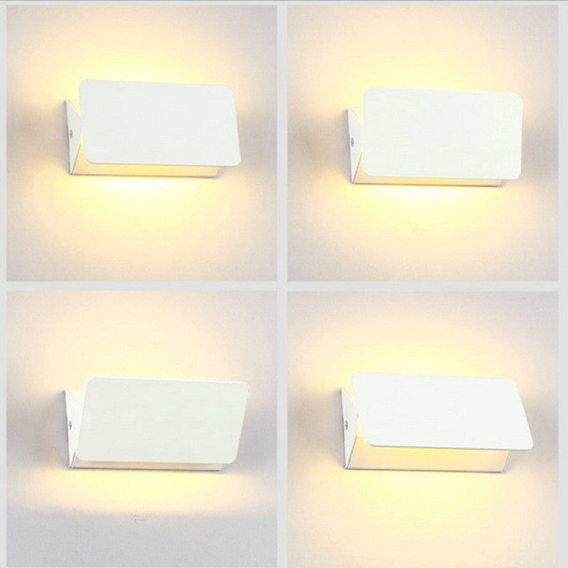 Simple LED Aluminum Wall Lamp Square Adjustable Angle Indoor Balcony Room Living Room Bedroom Washing Wall Lamp