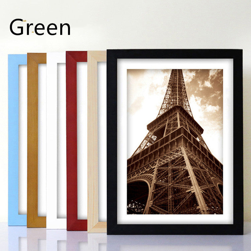 Solid wood photo frame wall hanging table