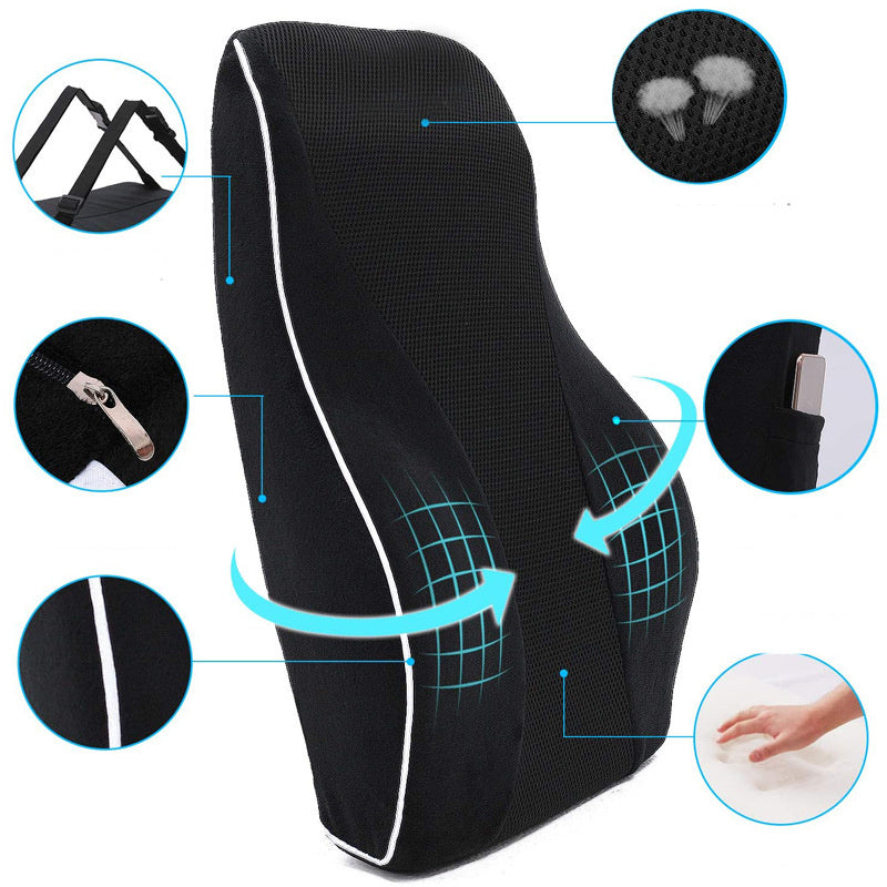 Slow Rebound Memory Foam Car Lumbar Support Office