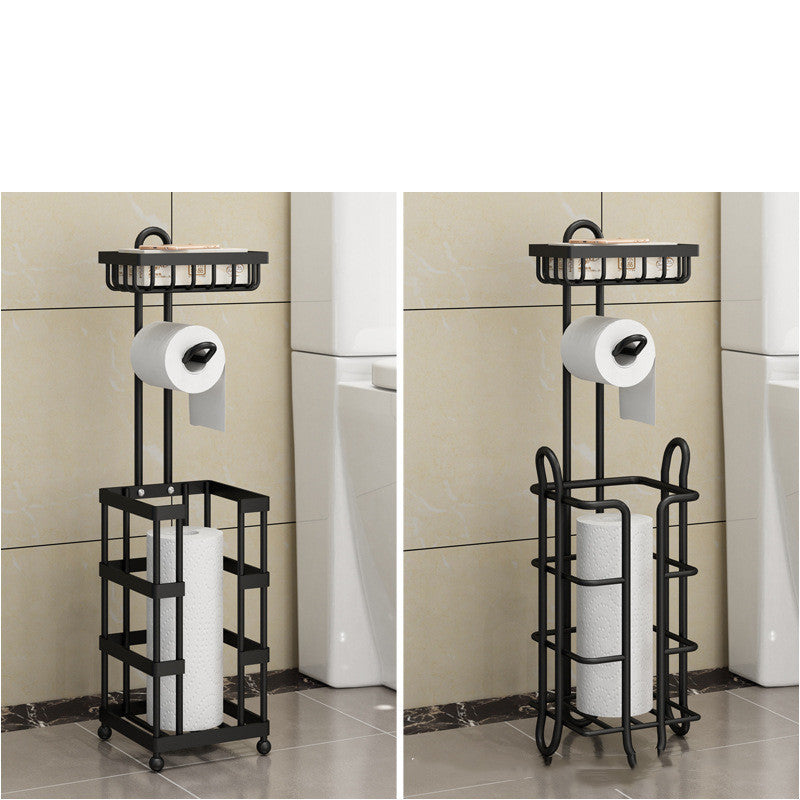 Toilet Paper Roll Holder Stainless Floor Rack