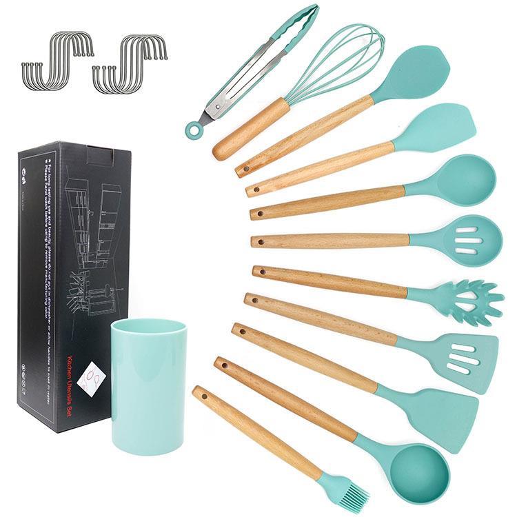 ustensiles de cuisine en silicone cuillère de cuisine pelle batterie de cuisine