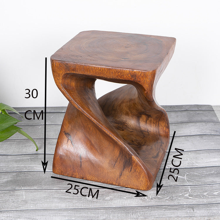 Hallway Wear Shoe Stool Small Square Stool Wooden Pier