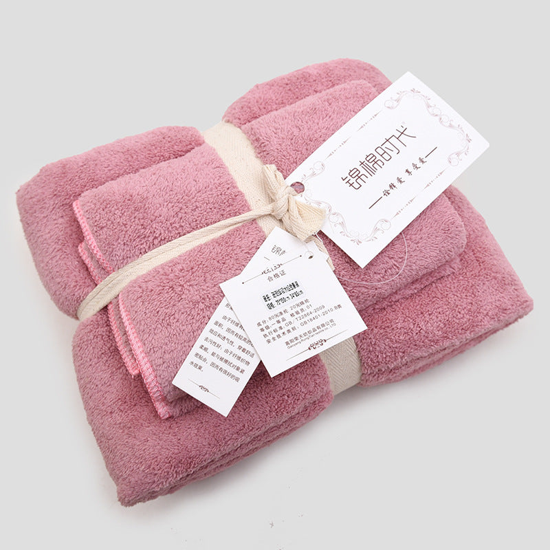 Ensemble de serviettes de bain en velours corail