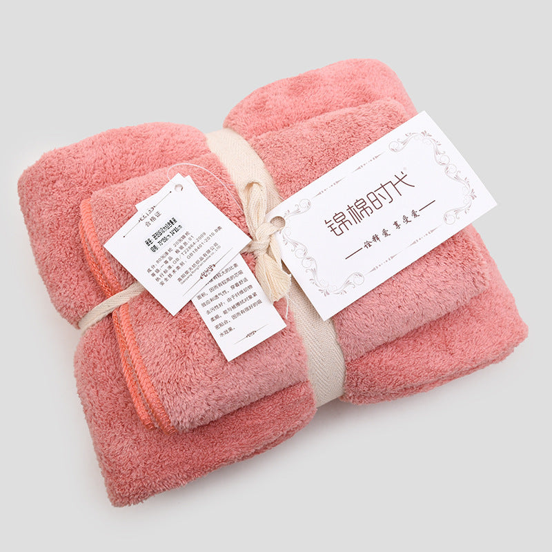 Ensemble de serviettes de bain en velours corail