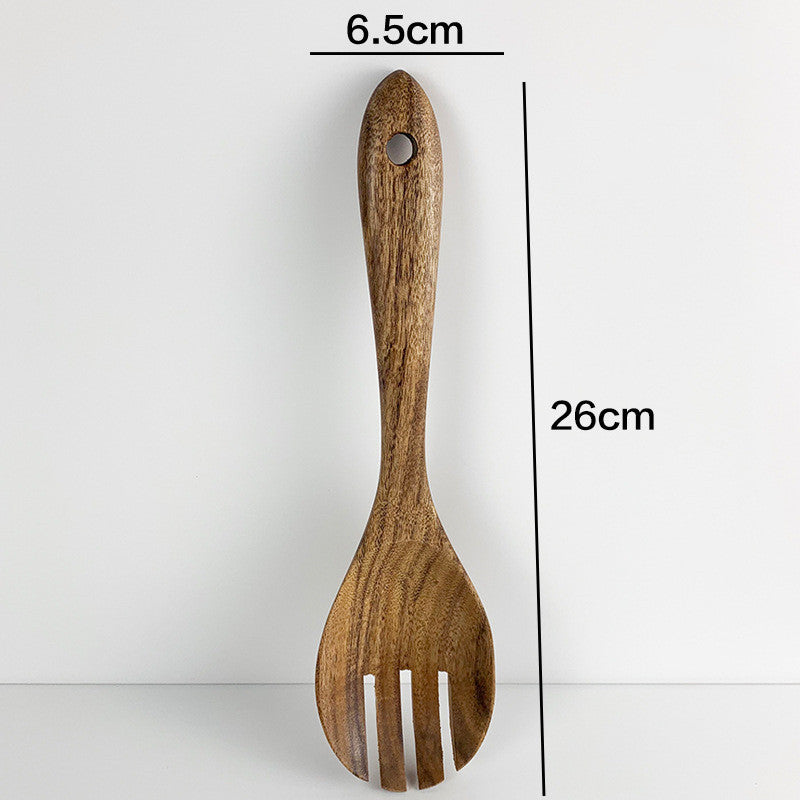 Vaisselle en bois naturel de teck de Thaïlande Cuillère Louche Turner Longue passoire à riz Écumoire à soupe Cuillères de cuisine Scoop Ensemble d'outils de cuisine