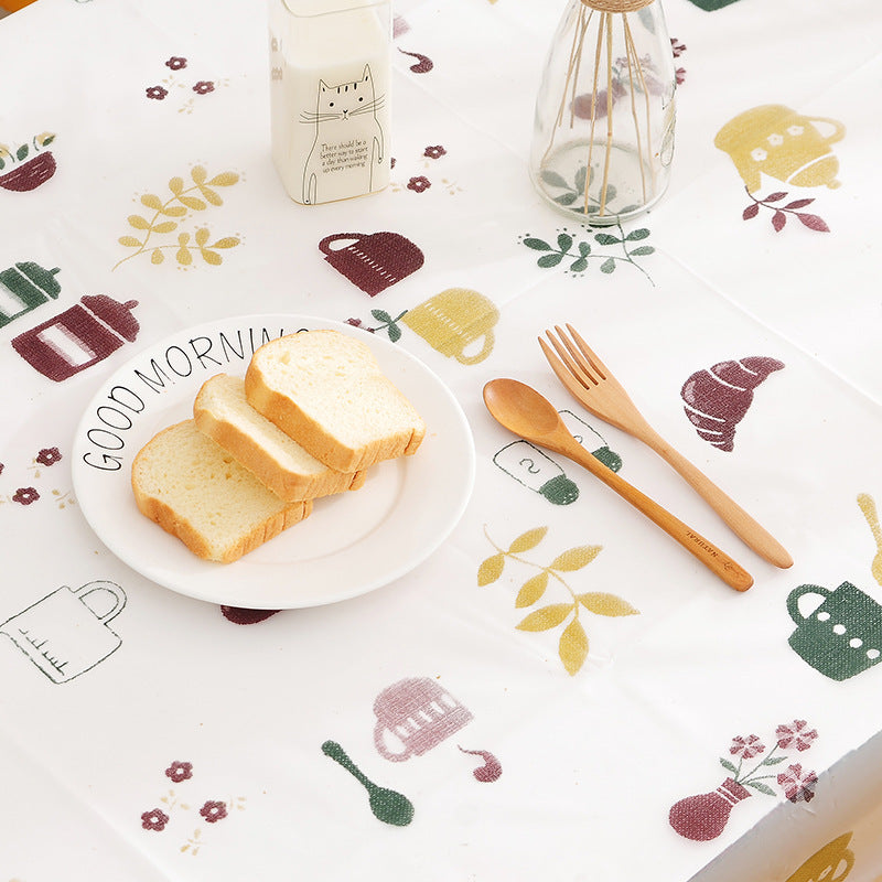 Pastoral waterproof and oil-proof table cloth disposable tablecloth Plastic restaurant tablecloth rectangular table mat