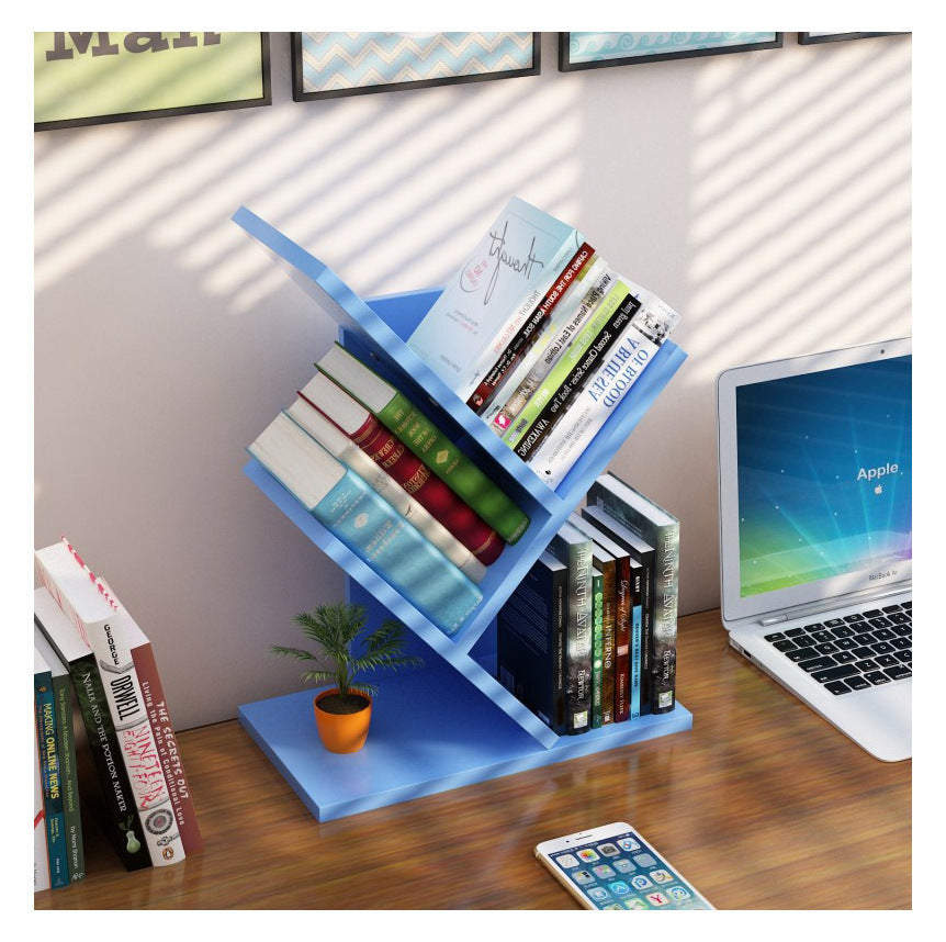 Simple shelf for desktop tree bookshelf