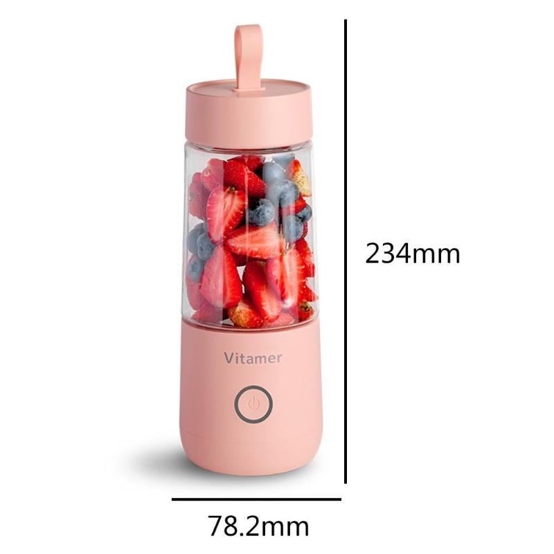 Mixeur portable électrique rechargeable par USB 350 ml pour smoothie, granité, jus, bouteille, chargement USB, gadgets de cuisine