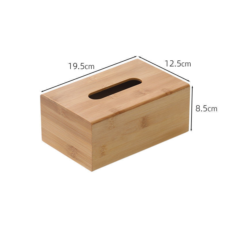 Bamboo And Wood Tissue Box Desktop Exquisite Luxury Draw Paper