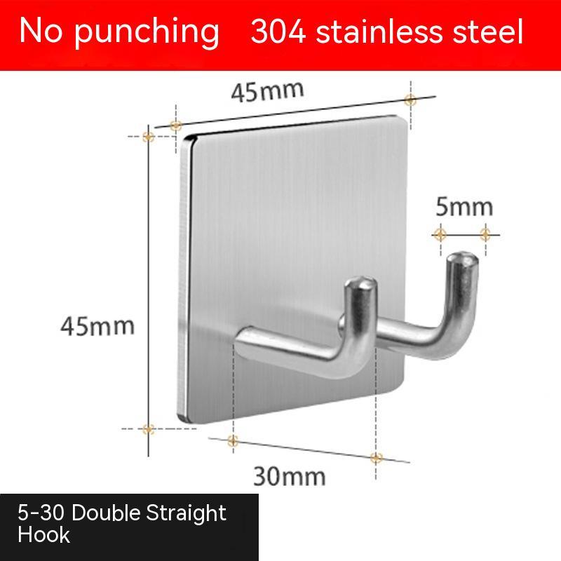 Strong Adhesive Punch-free 304 Stainless Steel Hook