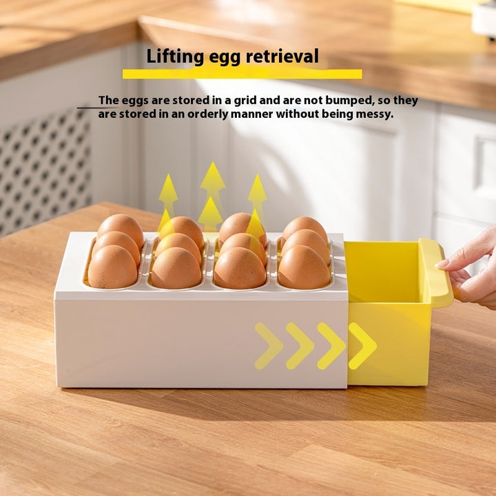 Household Kitchen Drawer-styled Fresh-keeping Egg Storage Box