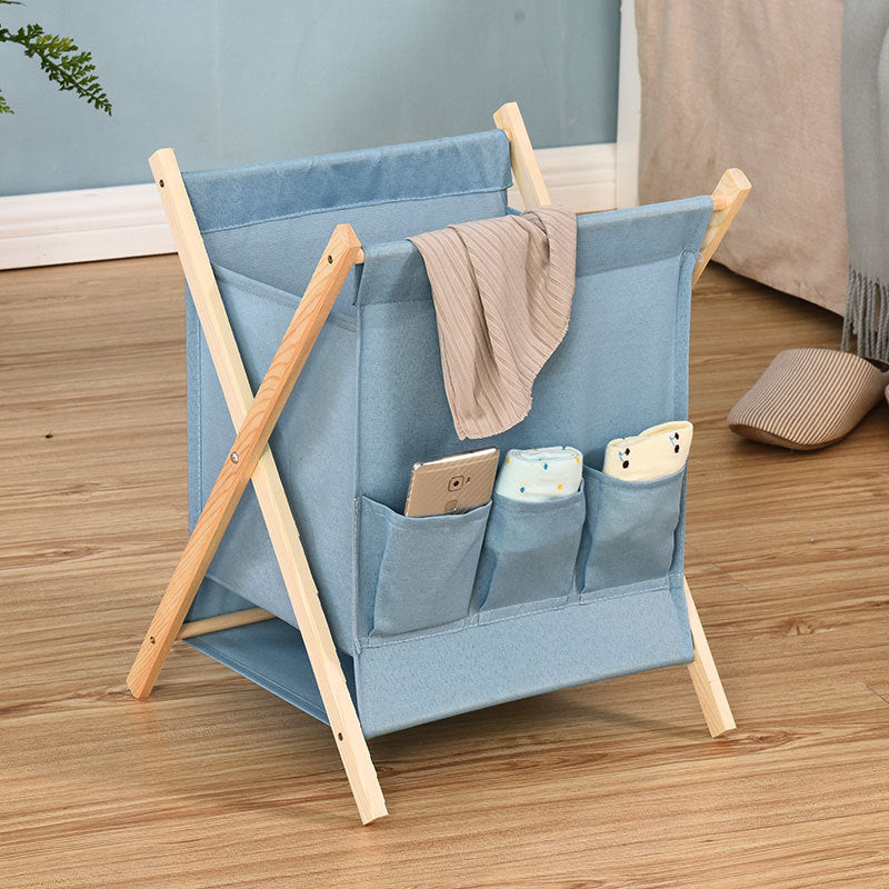 Cloth folding solid wood for dirty clothes baskets