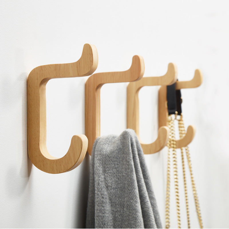 Modern Simple Japanese Wooden Hook Clothes