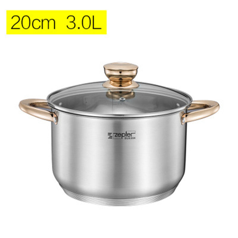 Thickened Double Bottom 304 Stainless Steel sSmall Soup Pot