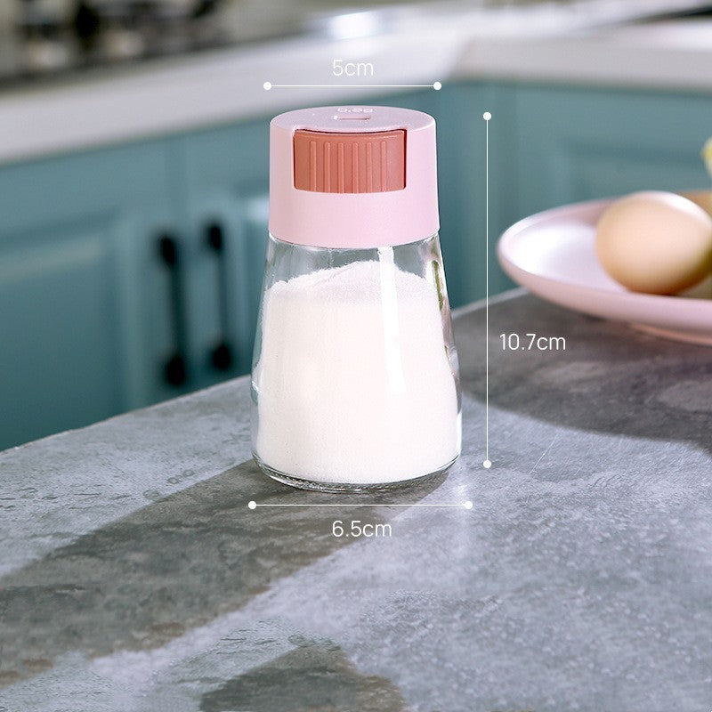 Measurable Control Salt Shaker Kitchen Sealed Glass Seasoning Jar