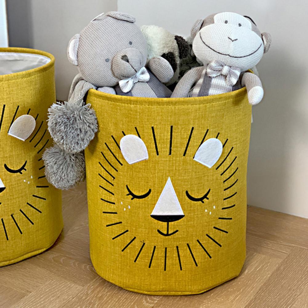 Fabric Toy Embroidery Storage Bucket