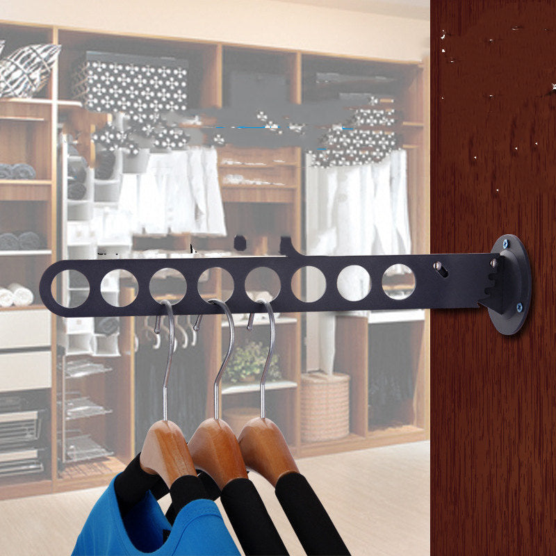 Folding Wardrobe Hanger Porous Wardrobe Clothes Rod Clothes Hook