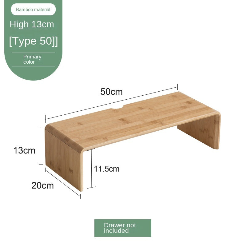 Nan Bamboo Computer Monitor Booster Organiser