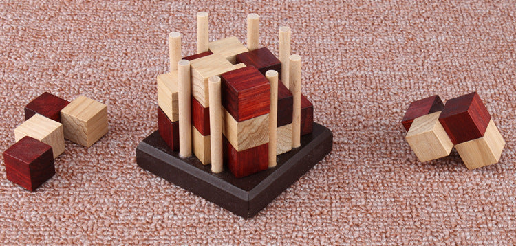 Eight-pillar Building Blocks Wooden Educational Toys