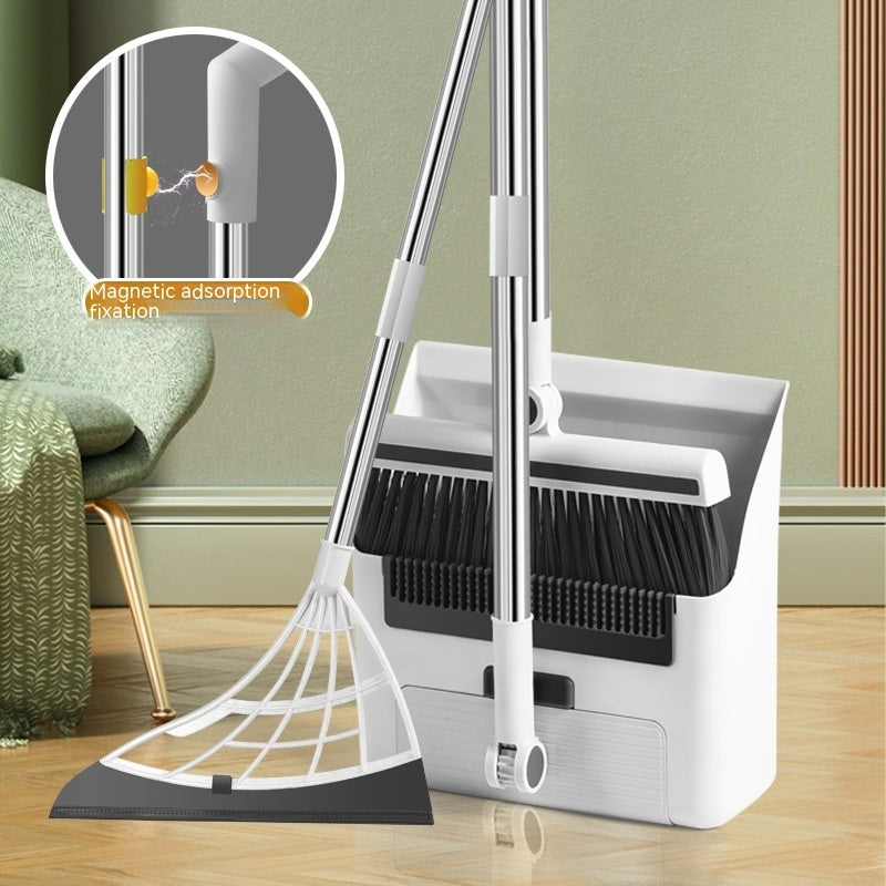 Dustpan Floor Brush Three-in-one Atmospheric Space Saving Broom Combination Suit