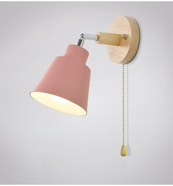 Macaron Bedside Lampshade Wooden Zipper