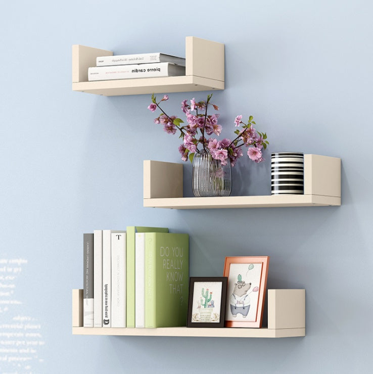 Partition wall shelf U-shaped wall shelf