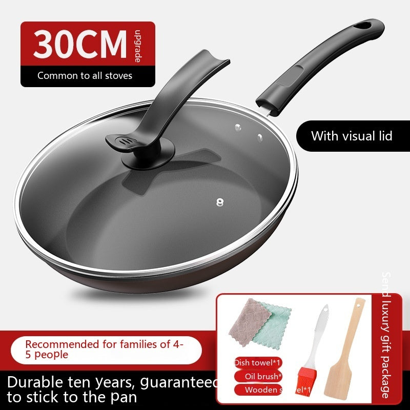 Flat Frying Pan Non-stick Household Pancakes Steak Convenient Omelet Tool Auxiliary