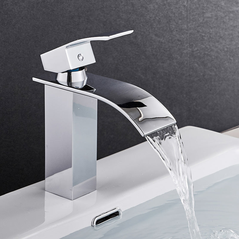 Waterfall Face Basin Faucet Cold And Hot Full Copper Wash Hands