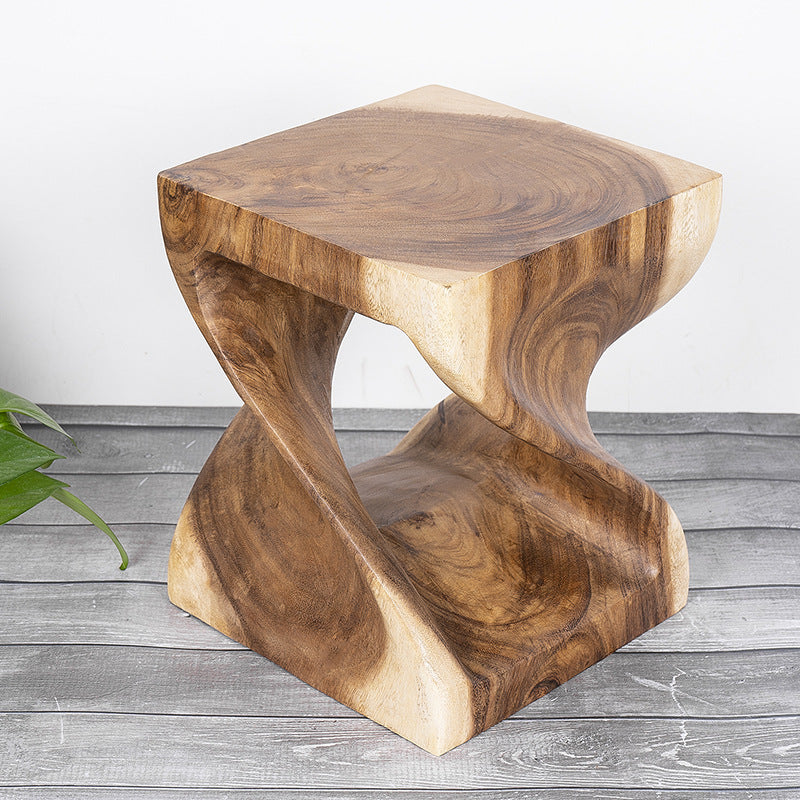 Hallway Wear Shoe Stool Small Square Stool Wooden Pier