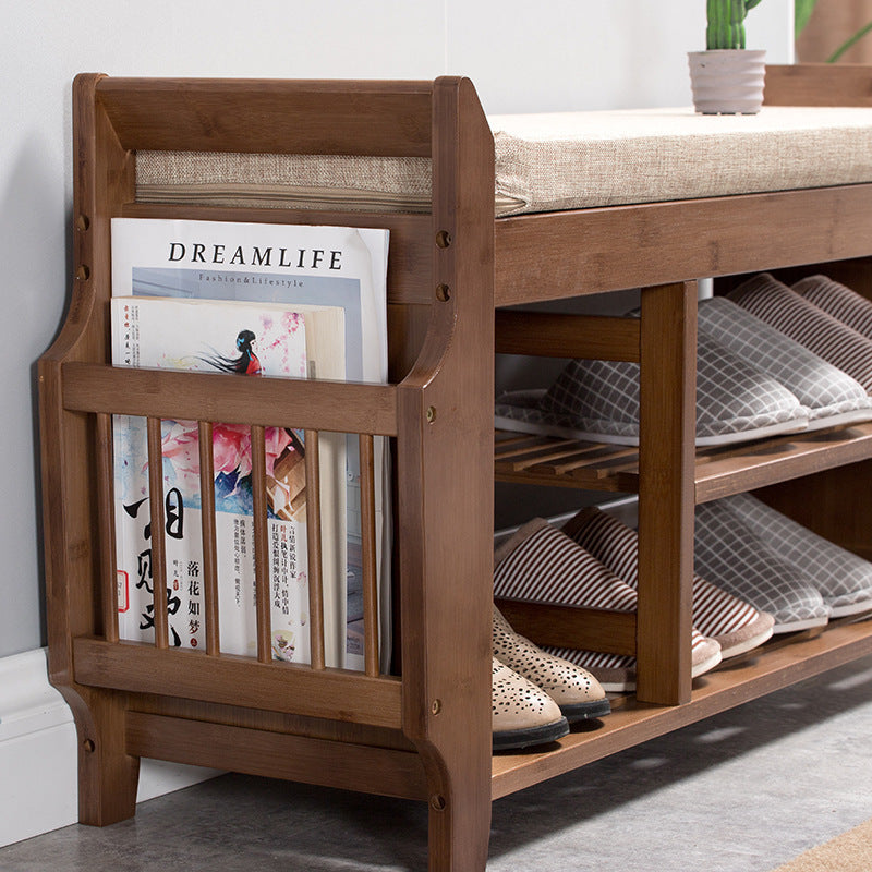 Peut s'asseoir sur le tabouret de rangement et de changement de chaussures