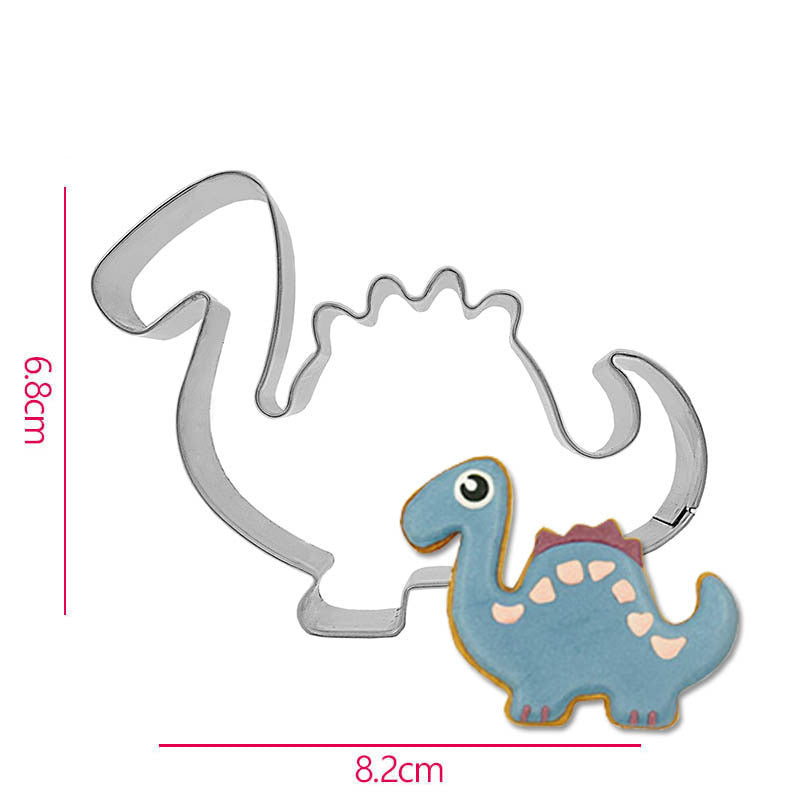 Dragon Jurassic Stainless Steel Mousse Mold Cartoon Dinosaur Pineapple Sandwich Cookies Anode Cookie Cutter Cookie Cutter