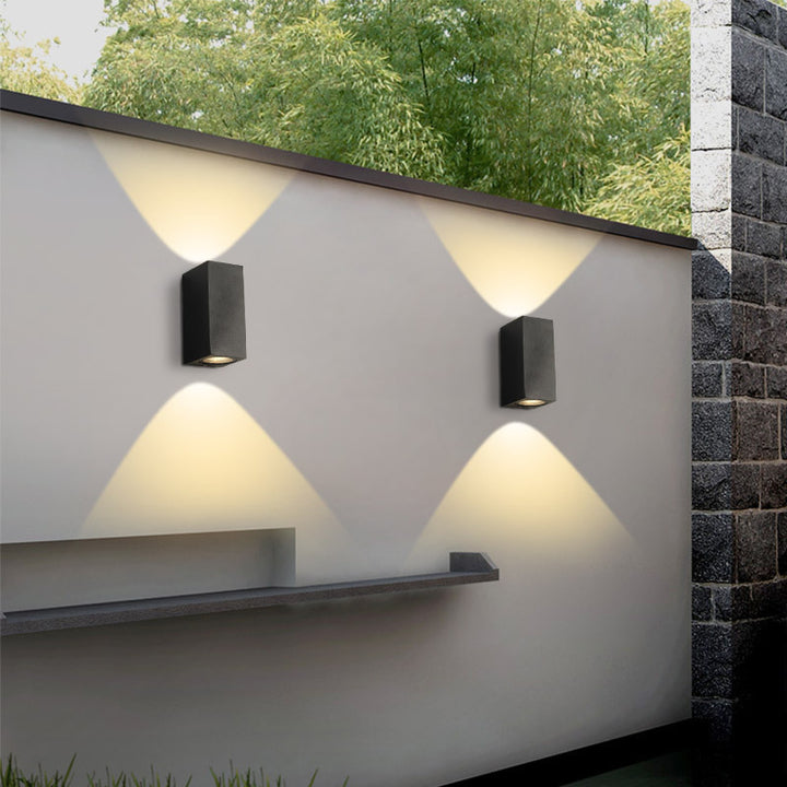 Outdoor waterproof up and down luminous staircase aisle creative balcony exterior wall led wall lamp