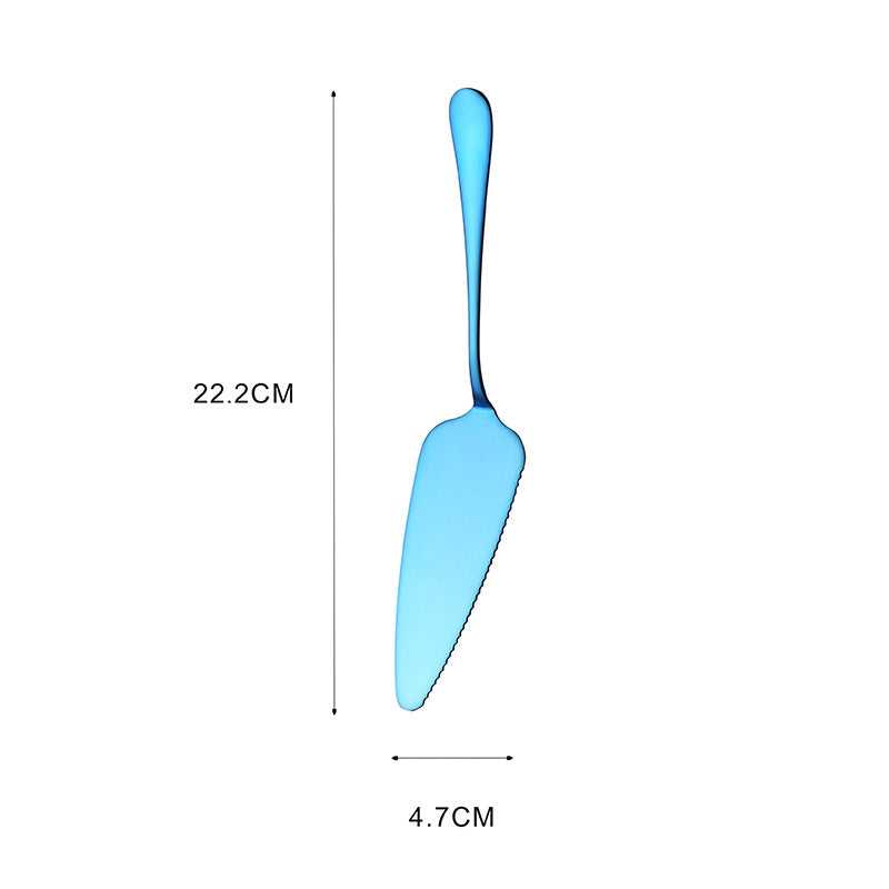 Stainless steel triangle golden toothed cake spatula