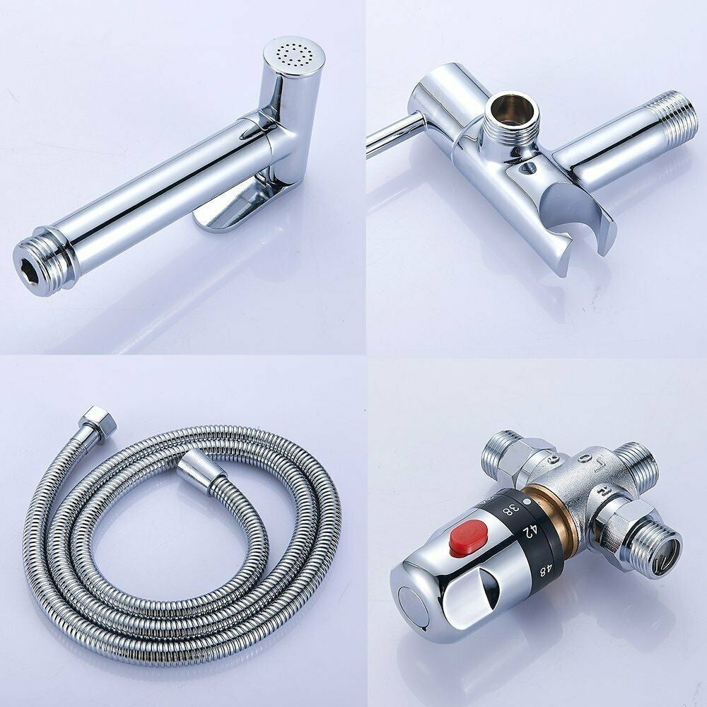 Huiporcelain Amazon EBAY Copper Health Faucet Spray Gun With Hot And Cold Thermostatic Valve Set Bidet Set