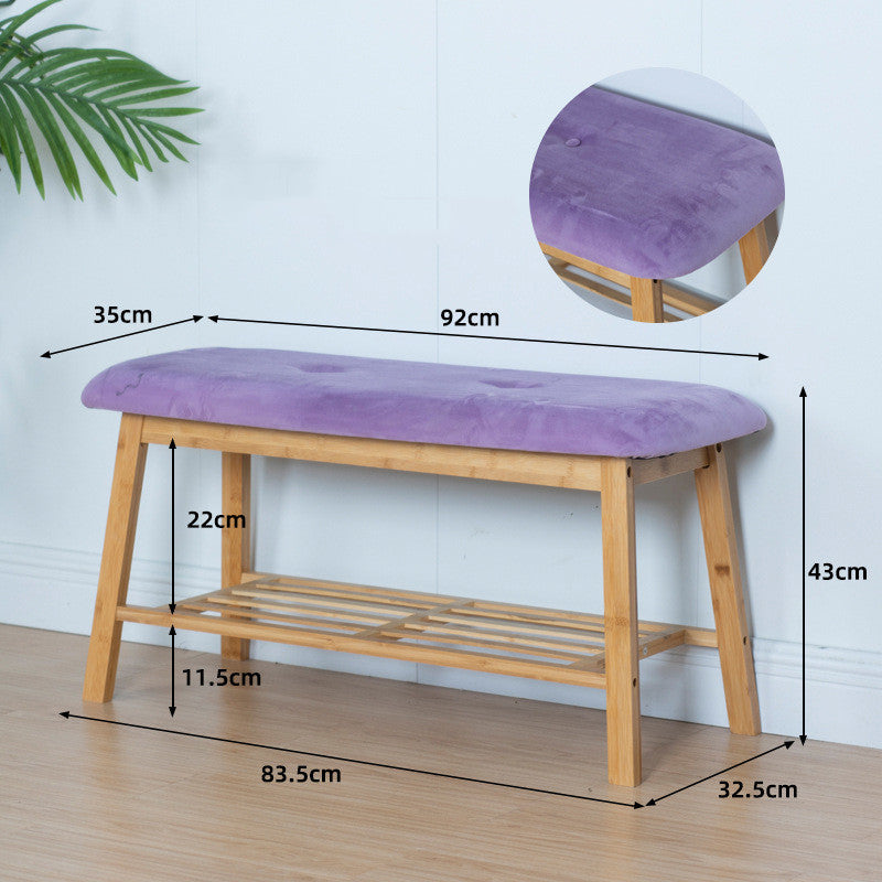 entryway cushioned shoe changing stool