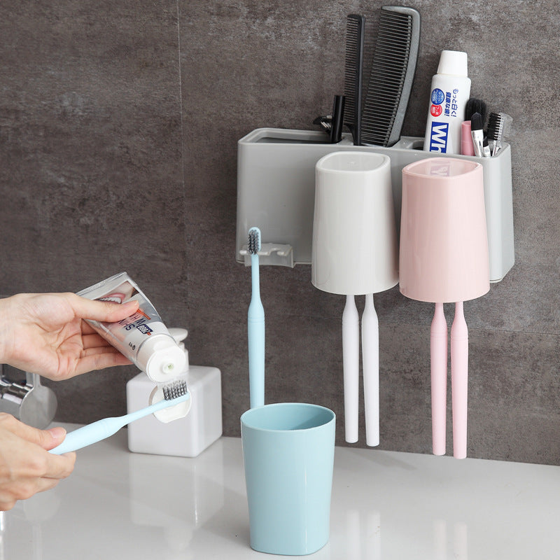 Toothbrush holder wall storage toothbrush rack