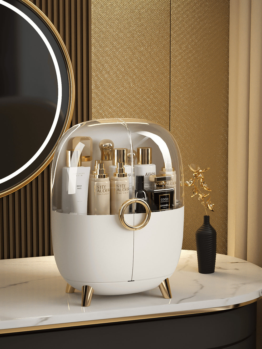 High-grade Light Luxury Cosmetics Storage Box Desktop Dresser