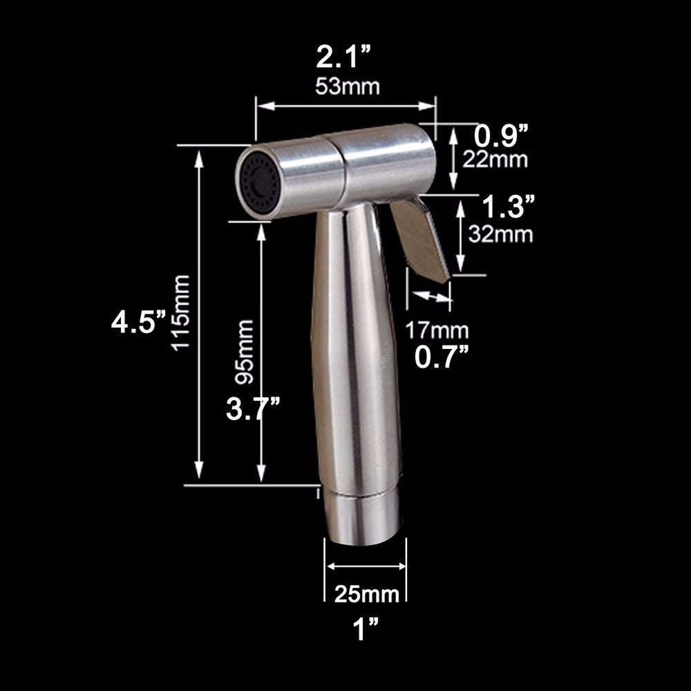 Freies verschiffen SUS304 Edelstahl Nickel Bad Handheld Bidet Shattaf Sprayer Verwandelt Toilette In Spray BidetVerdampfer