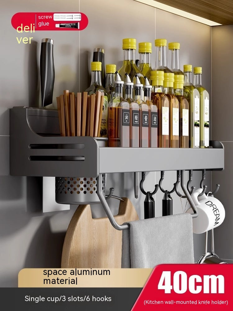 Punch-free Kitchen Rack Wall-mounted Multi-function