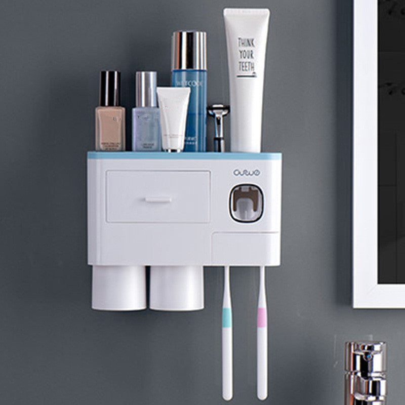 Toothbrush Rack Brush Bathroom Punch-Free Magnetic Toothbrush Holder