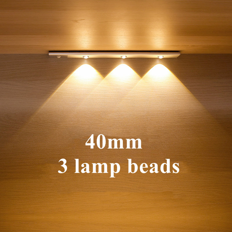 LED Cabinet Light Induction Door Porch Light Strip Corrugated Wireless Wiring-free