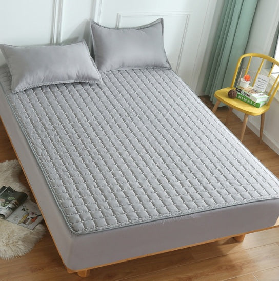 Thickened Quilted Fitted Sheet Single Piece Bedspread Protector